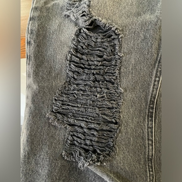 Dynamite // Black Gisele Distressed Straight Jeans - Picture 2 of 4